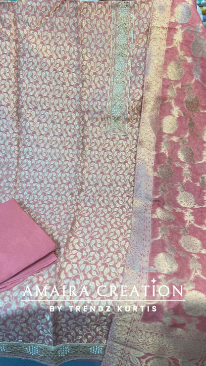 Premium Banarasi Fabric Unstitched Suit