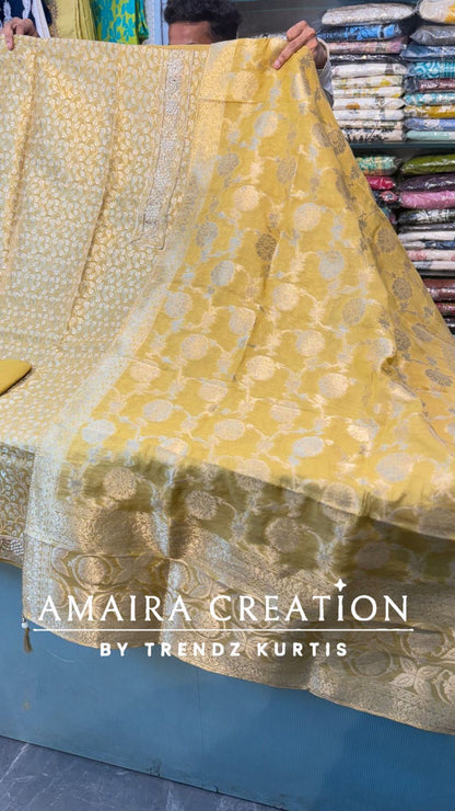Premium Banarasi Fabric Unstitched Suit