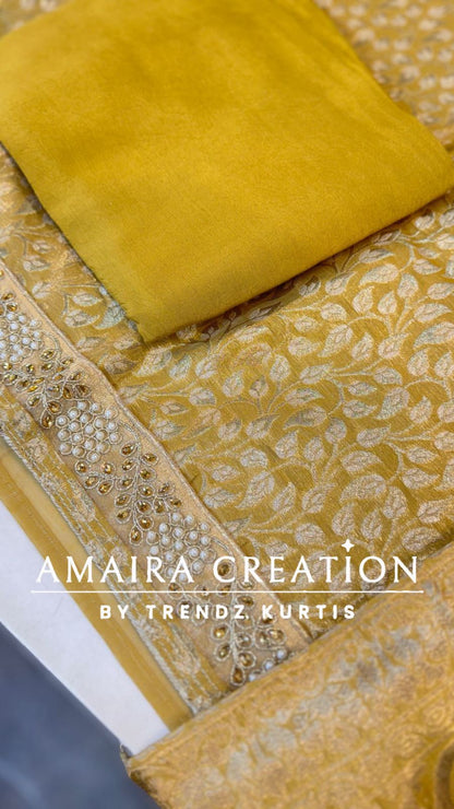 Premium Banarasi Fabric Unstitched Suit