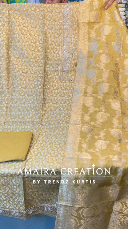Premium Banarasi Fabric Unstitched Suit
