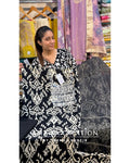 Premium Reyon Fabric Ikkat Print Unstitched Suit With Kota Doria Dupatta
