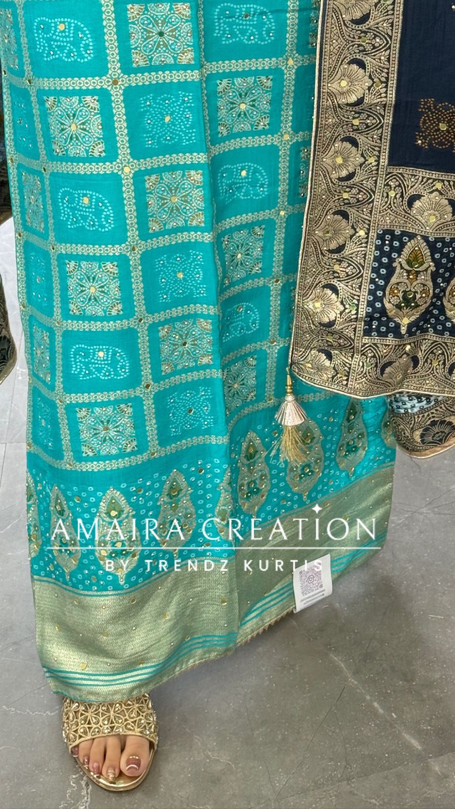 Premium Banarasi Silk Firozi Color Unstitch Suit With Contrast Banarasi Dupatta