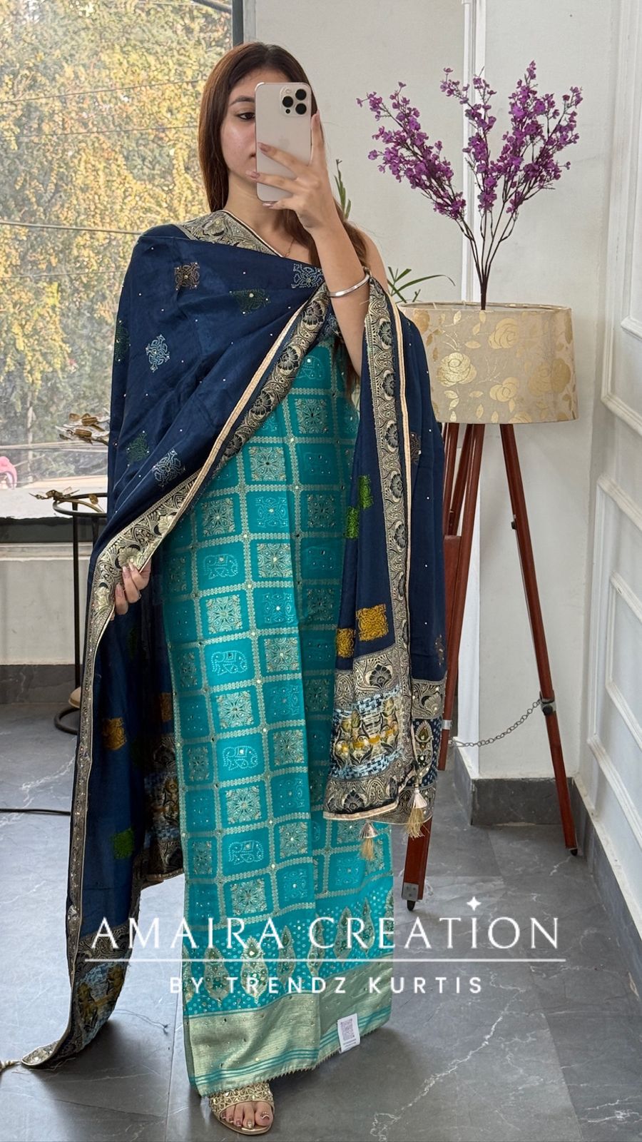 Premium Banarasi Silk Firozi Color Unstitch Suit With Contrast Banarasi Dupatta