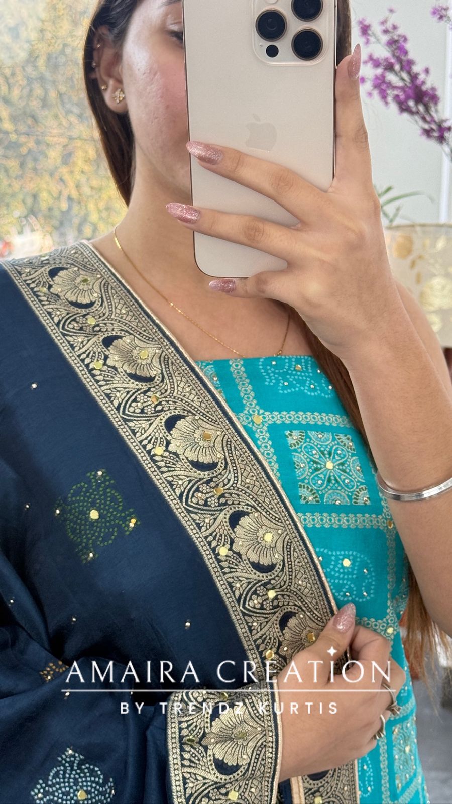 Premium Banarasi Silk Firozi Color Unstitch Suit With Contrast Banarasi Dupatta