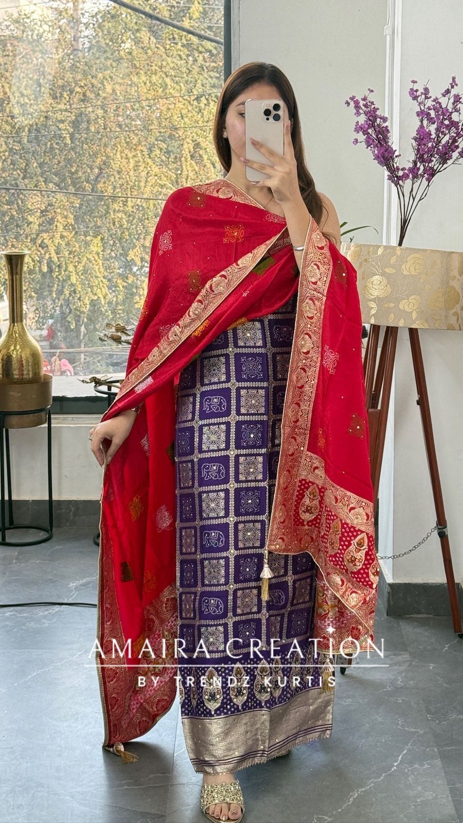 Premium Banarasi Silk Purple Color Unstitch Suit With Contrast Banarasi Dupatta