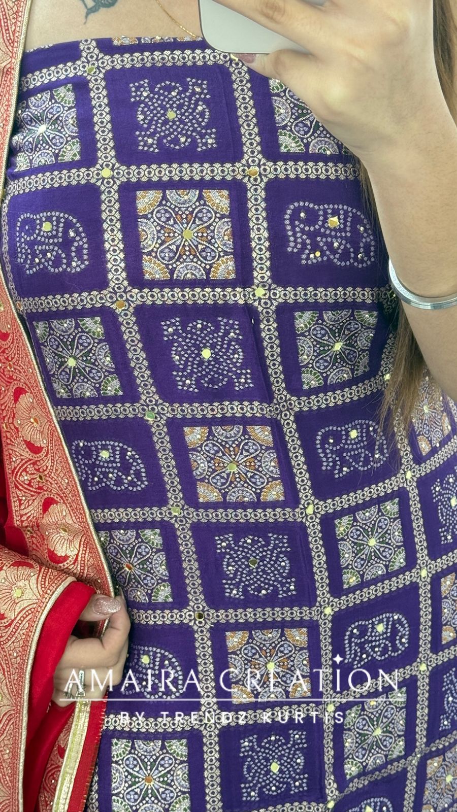 Premium Banarasi Silk Purple Color Unstitch Suit With Contrast Banarasi Dupatta