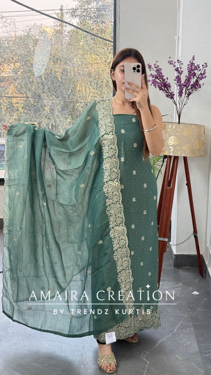 Premium Fendi Fabric Embroidered Turkish Color Unstitch Sui