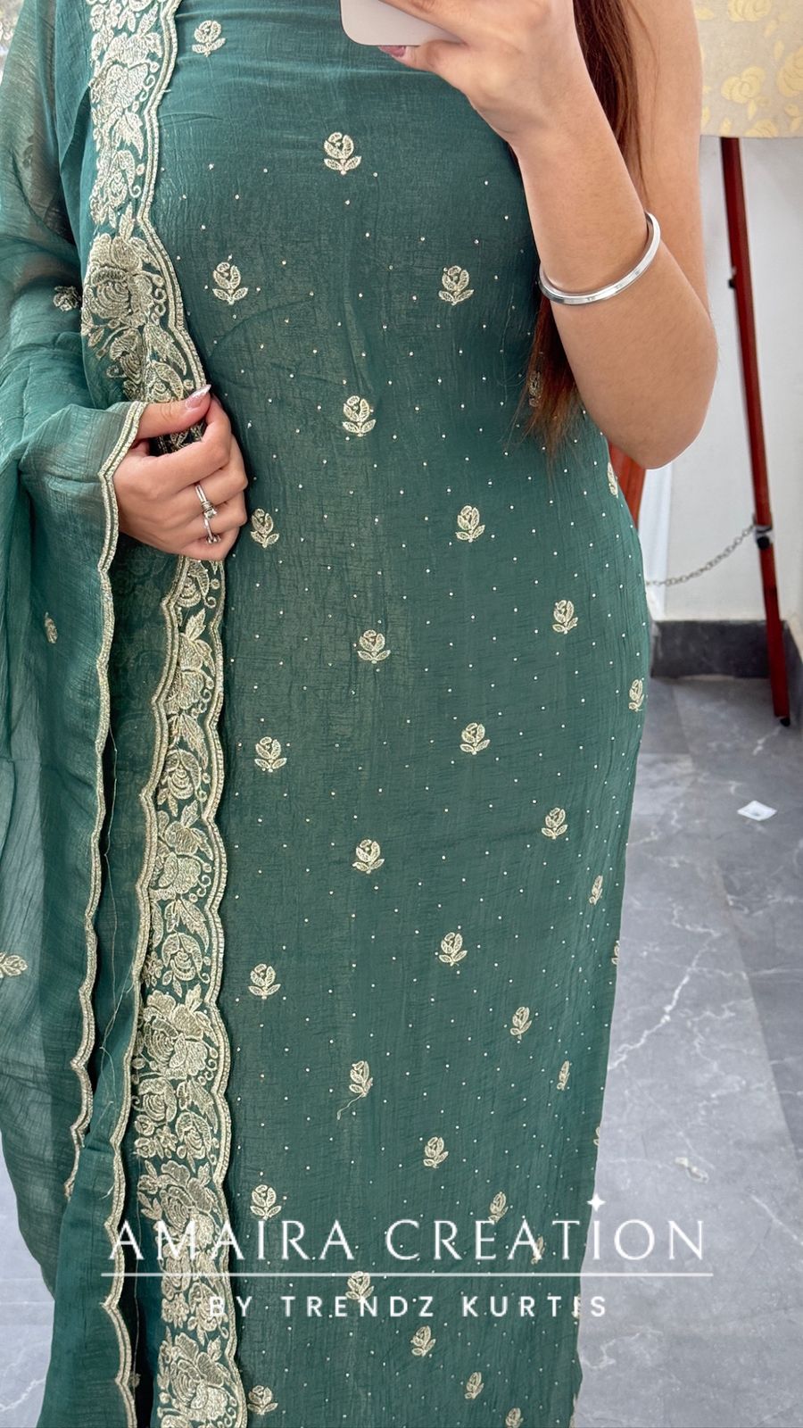 Premium Fendi Fabric Embroidered Turkish Color Unstitch Sui