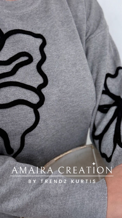 Premium Wool Grey Colour Cord Set(Free Size upto 42 Chest)