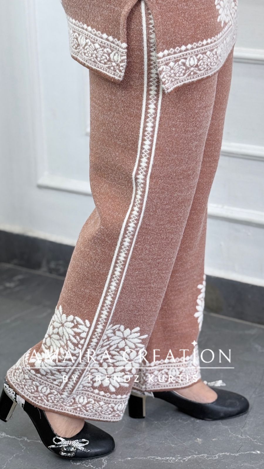 Premium Wool Beige Colour Cord Set