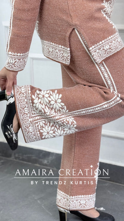 Premium Wool Beige Colour Cord Set