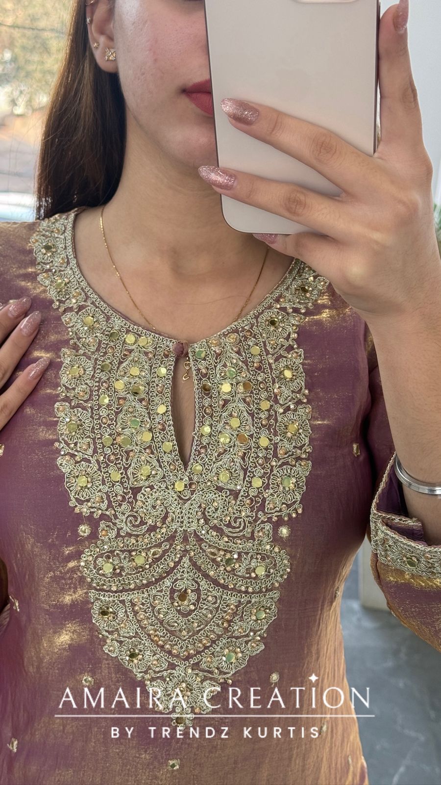 Premium Fendi Fabric Beautuful Work Deatiling Divider Set