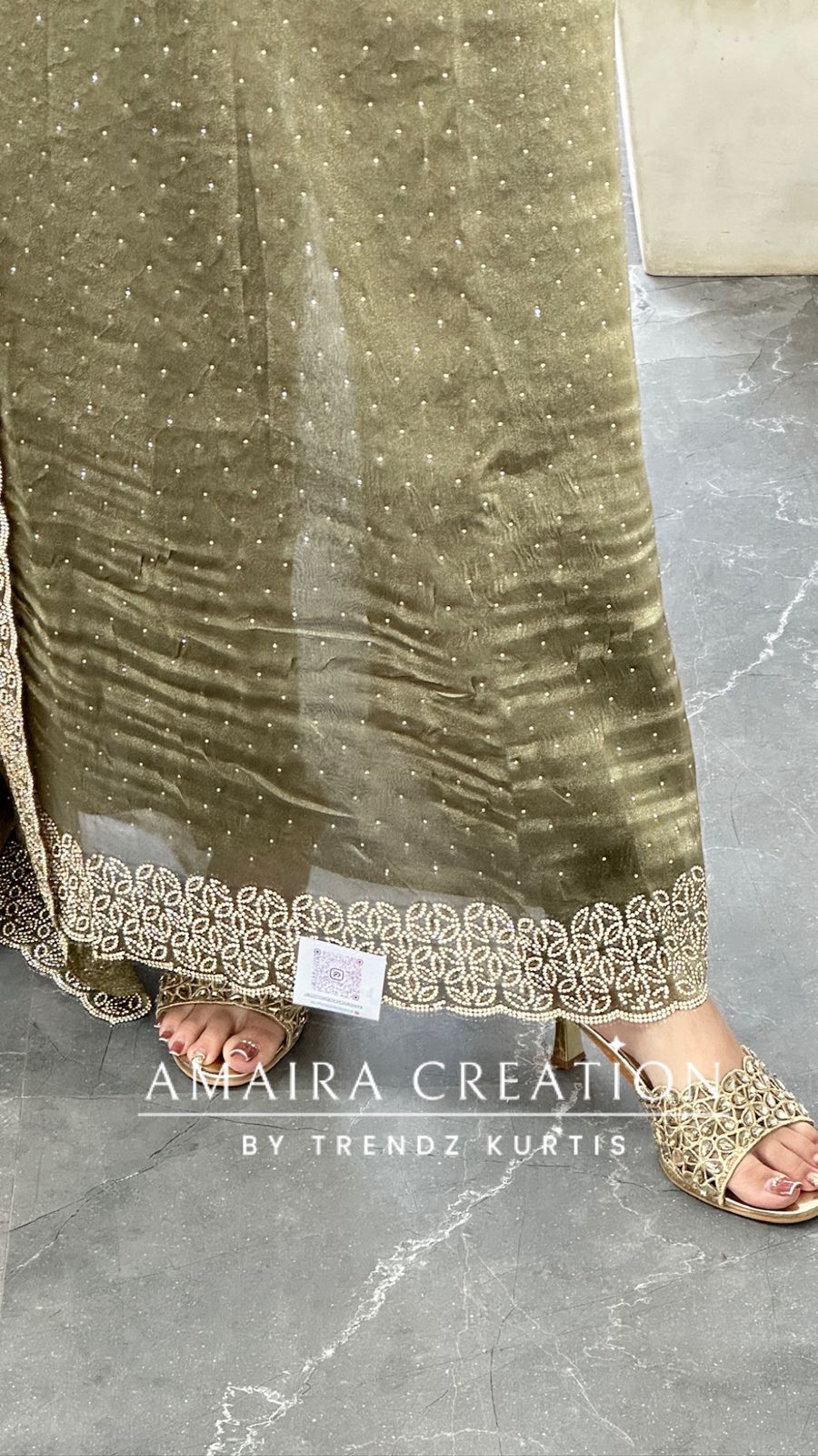 Premium Shimmer Silk Sea Green Color Sequin Emblishment Unstitched Suit