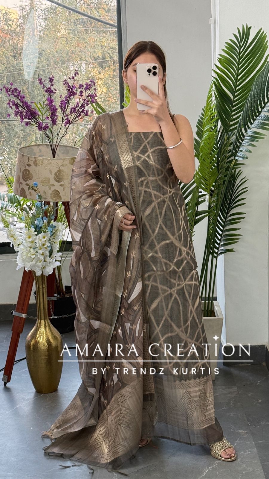 Premium Olive green  Banarasi Silk Fabric Unstitched Suit With Royal Banarasi Dupatta