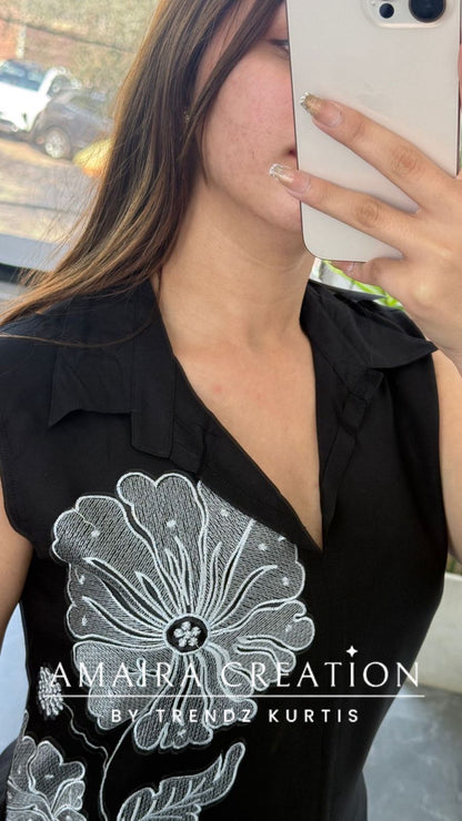 Premium Reyon Fabric Black Colour