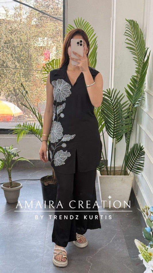 Premium Reyon Fabric Black Colour