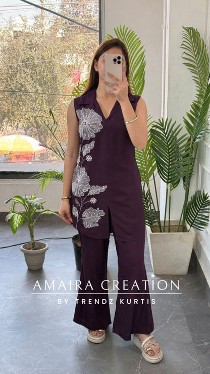 Premium Reyon Fabric Wine Colour