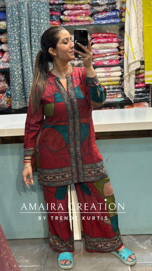 Premium Reyon Rust Color Cord Super Comfortable Cord Set