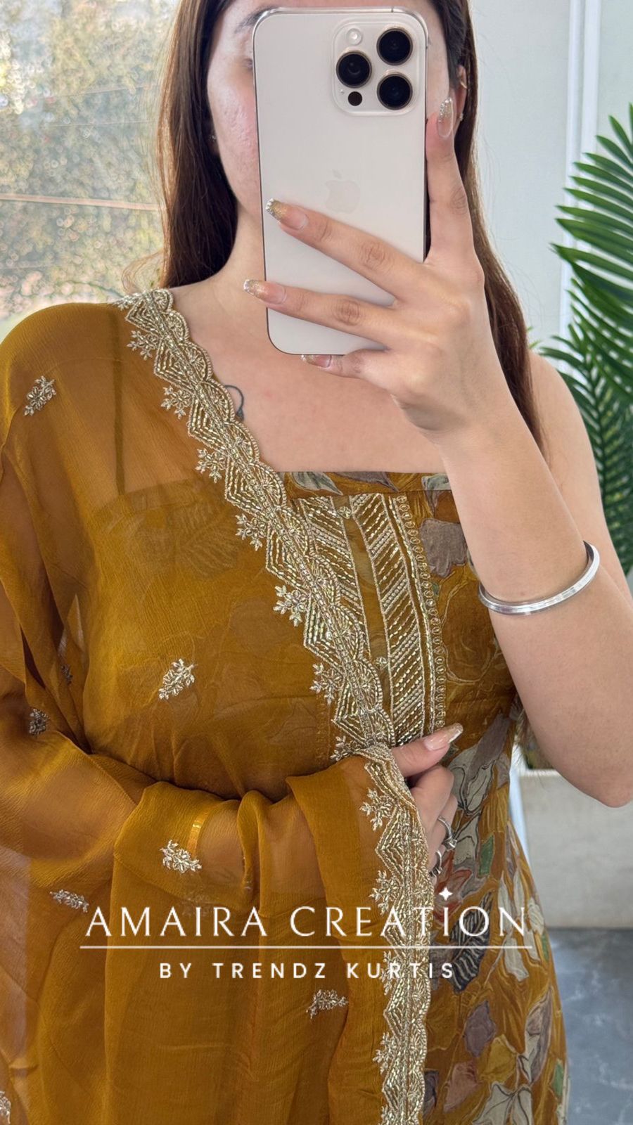 Premium Crepe Fabric Mustard Colour Unstitch Suit With Chiffon Dupatta