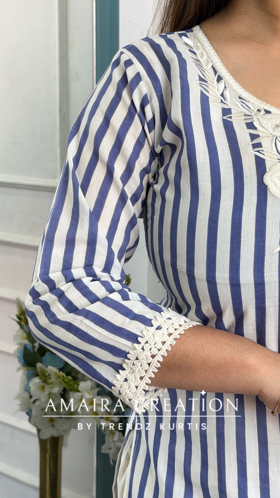 Premium Cotton Sky Blue Color Chicken Cotton Farsi Salwar Set With Tie Dye Dupatta