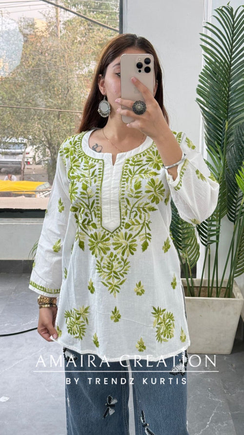 Aura Floral Leaf Green