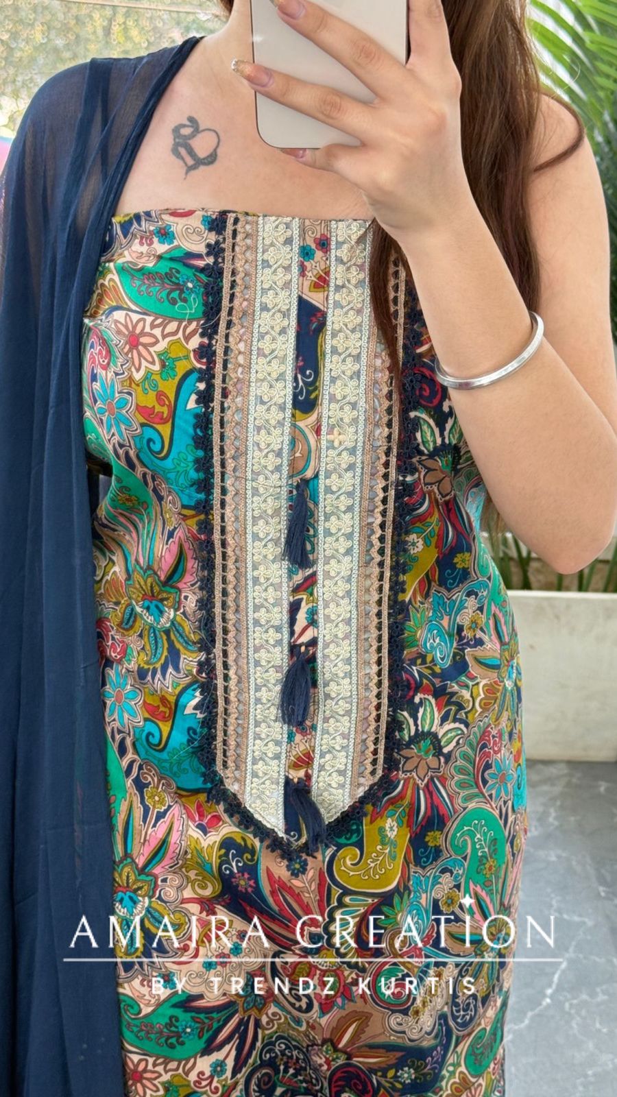 Premium Cotton Kalamkari Inspired Print Unstitched Suits