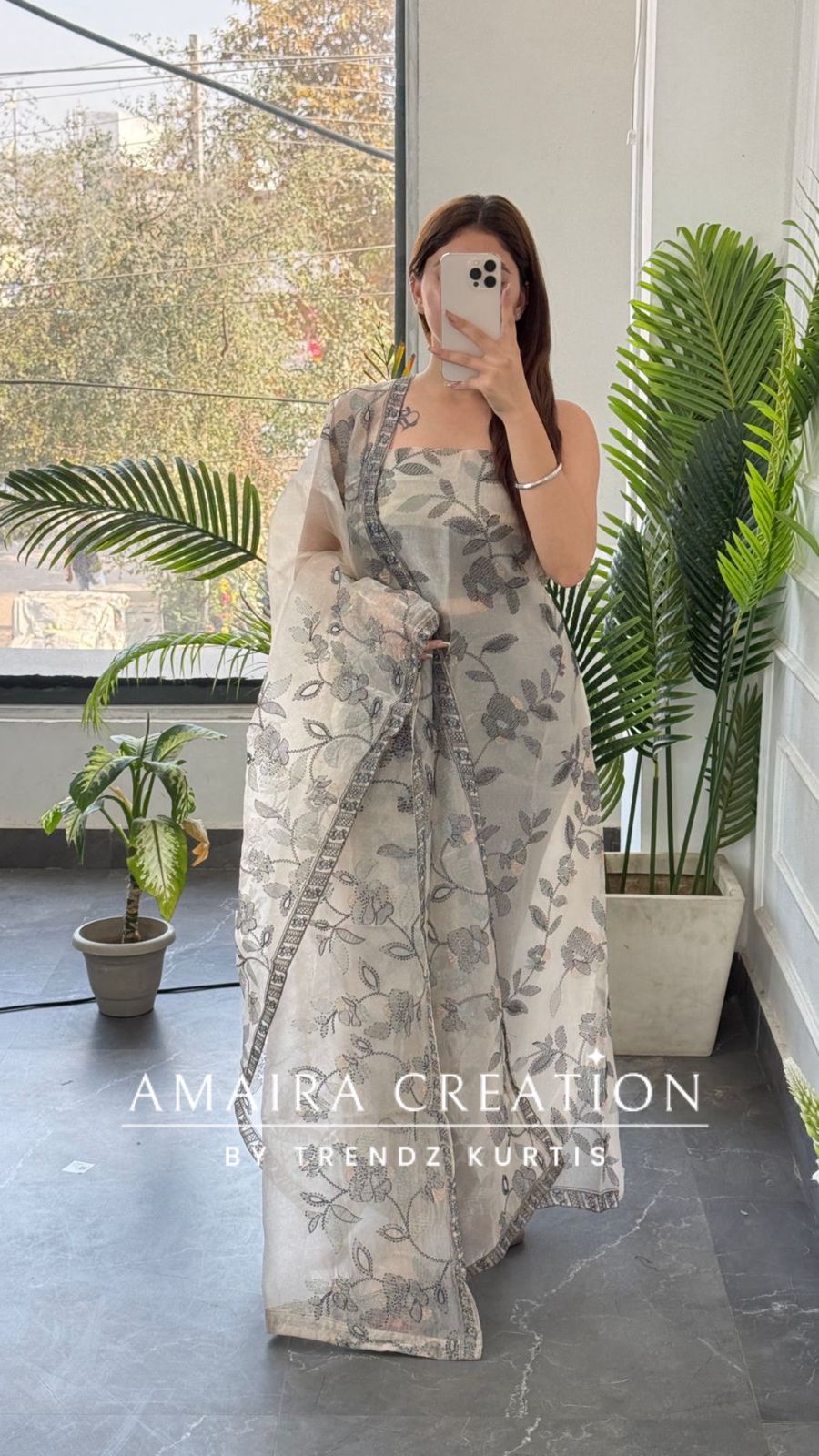 Premium Navy Blue Shimmer Tissue Embroidered Unstitched Suit With Beautiful Dupatta