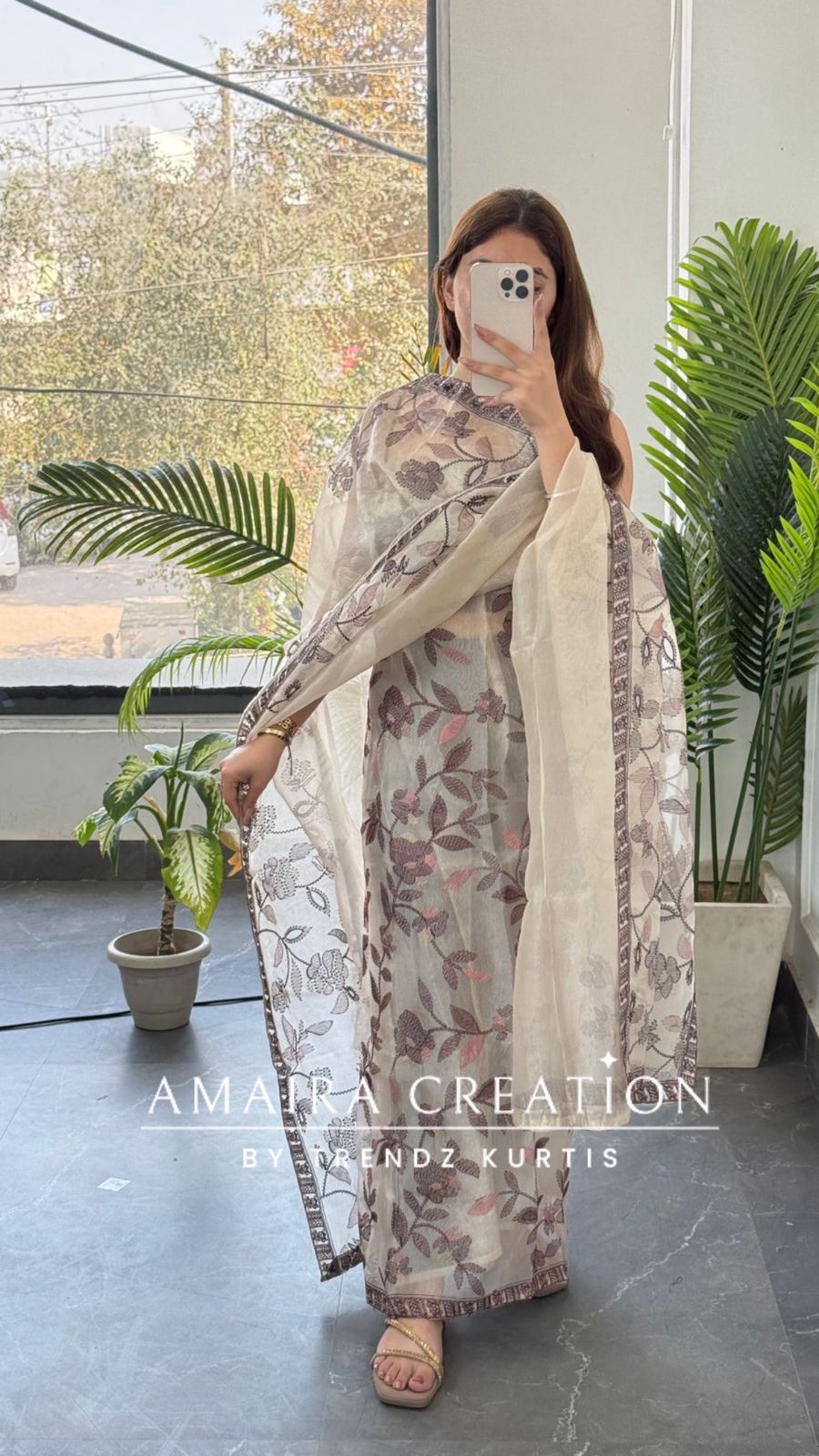 Premium Maroon Shimmer Tissue Embroidered Unstitched Suit With Beautiful Dupatta