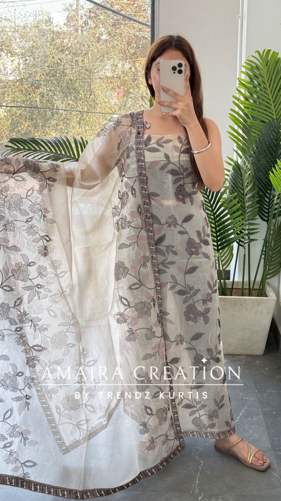 Premium Black Shimmer Tissue Embroidered Unstitched Suit With Beautiful Dupatta