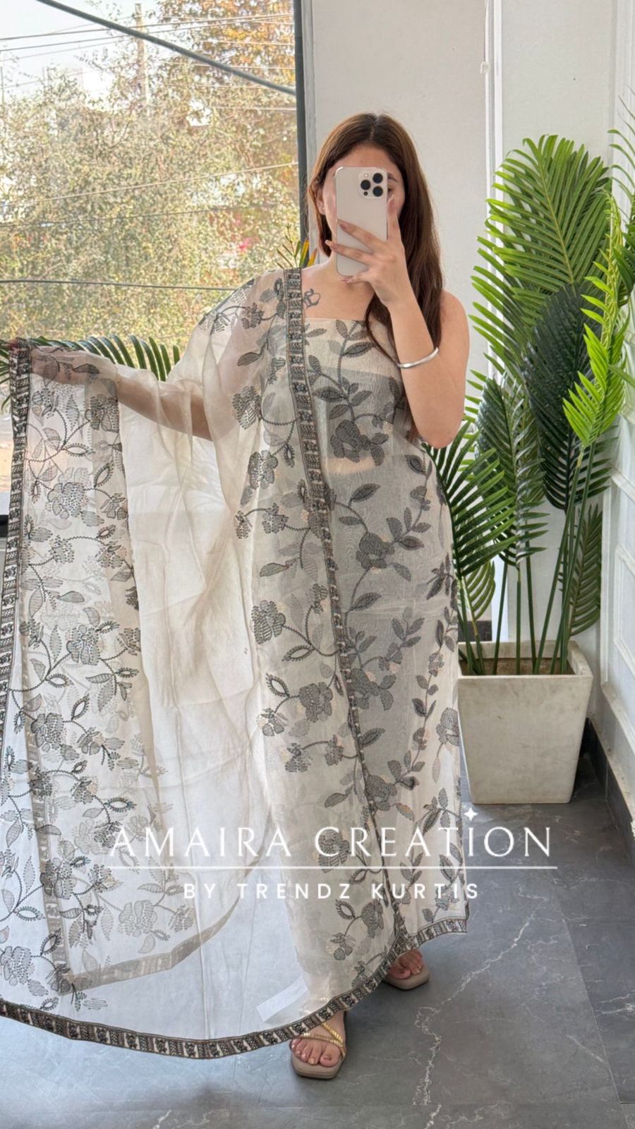 Premium Black Shimmer Tissue Embroidered Unstitched Suit With Beautiful Dupatta