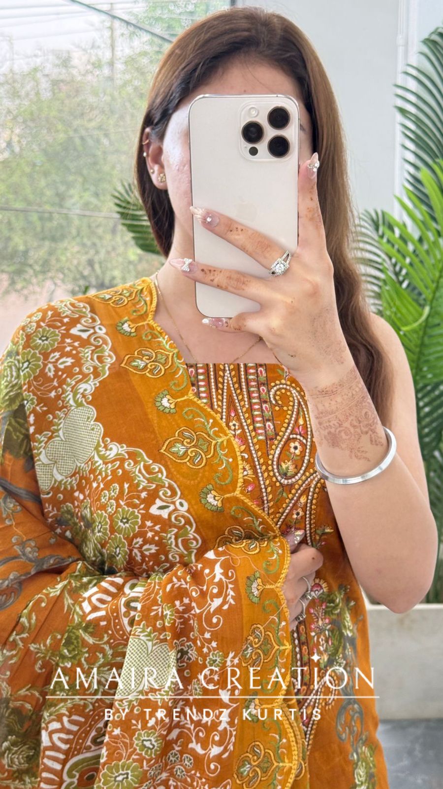 Premium Mustard Cotton Pakistani Print Unstitched Suit