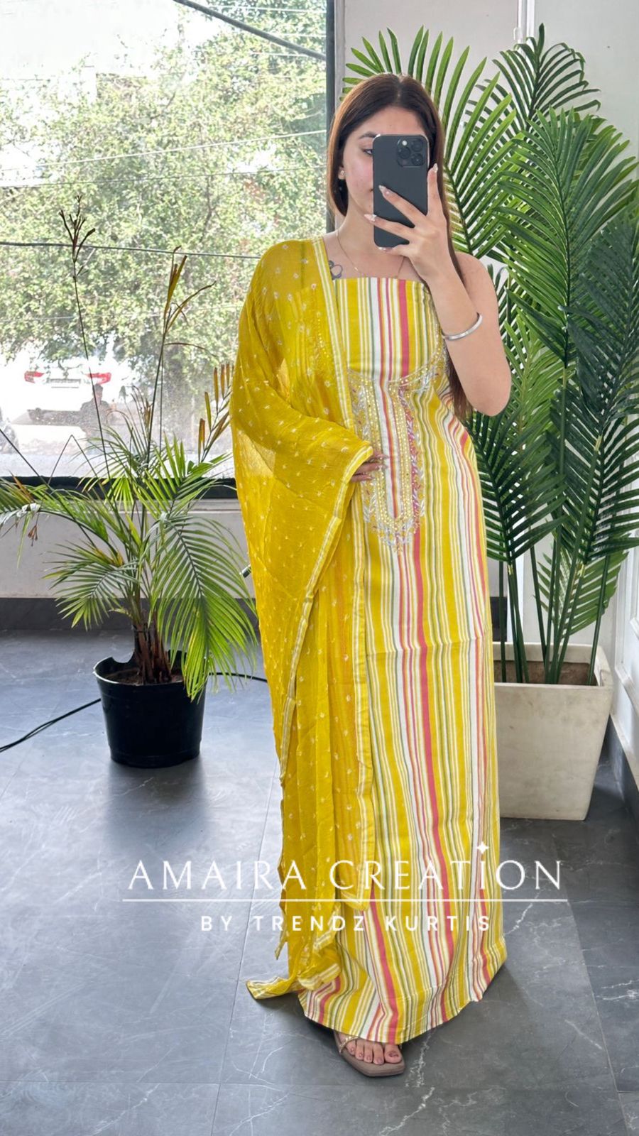 Premium Cotton Multi Colour Unstitch Suit With Chffon Dupatta