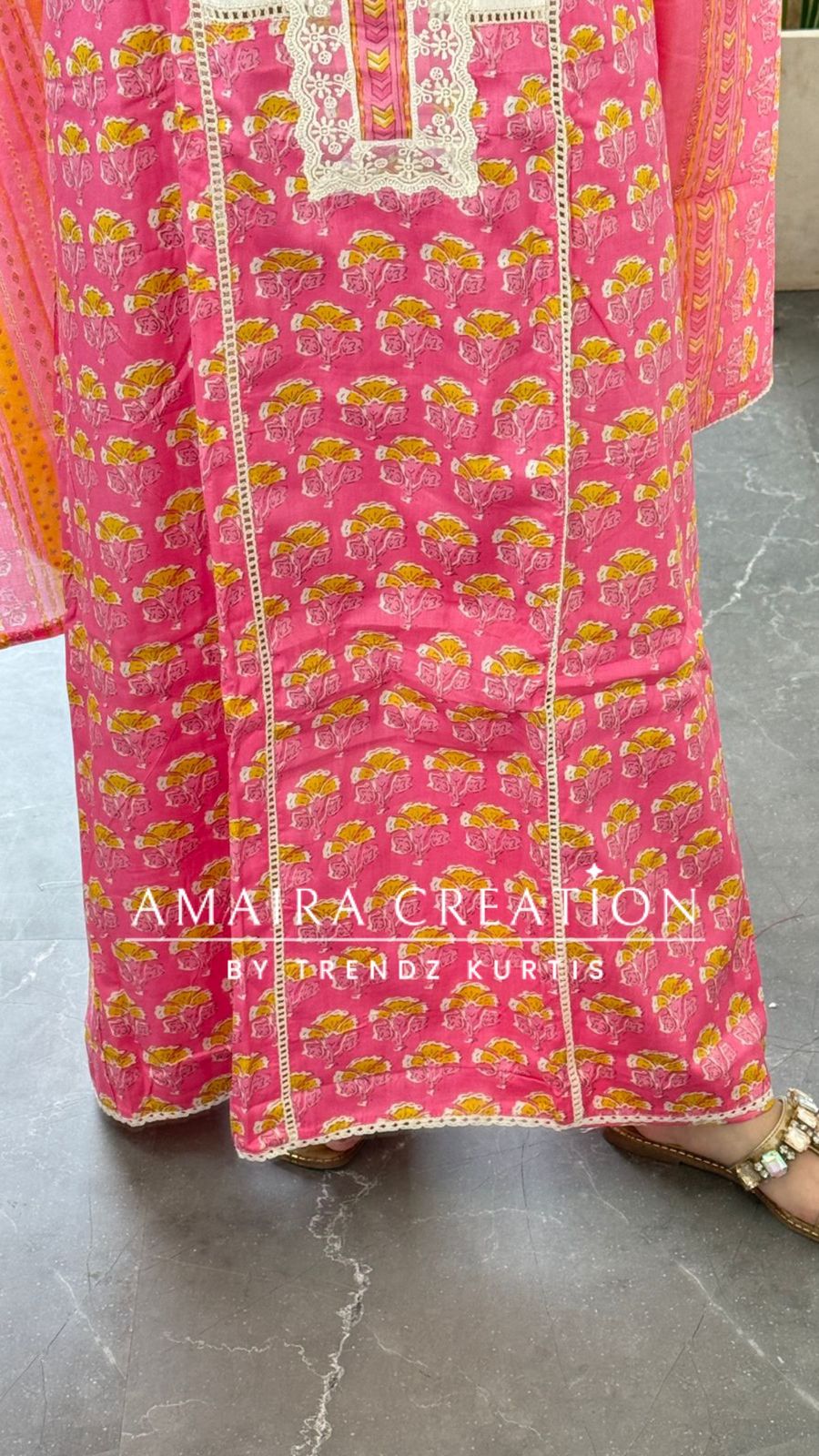 Premium Cotton Pink Colour Unstitched Suit