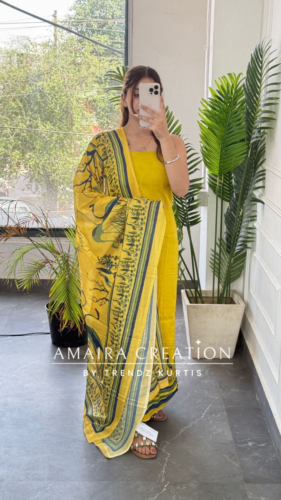 Premium Glaze Cotton Lemon Colour Unstitched
