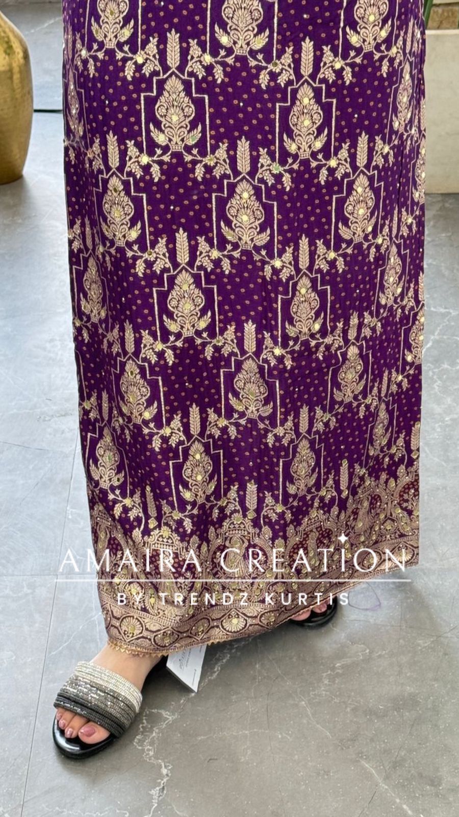 Premium Purple Banarasi Silk Unstitched Suit With Dual Shade Banarasi Dupatta