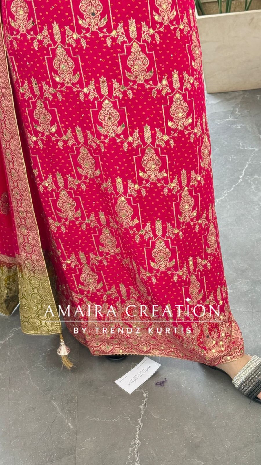 Premium  Magenta Banarasi Silk Unstitched Suit With Dual Shade Banarasi Dupatta