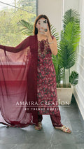 Ruhani (Maroon Colour) (17 inches sleeves available)