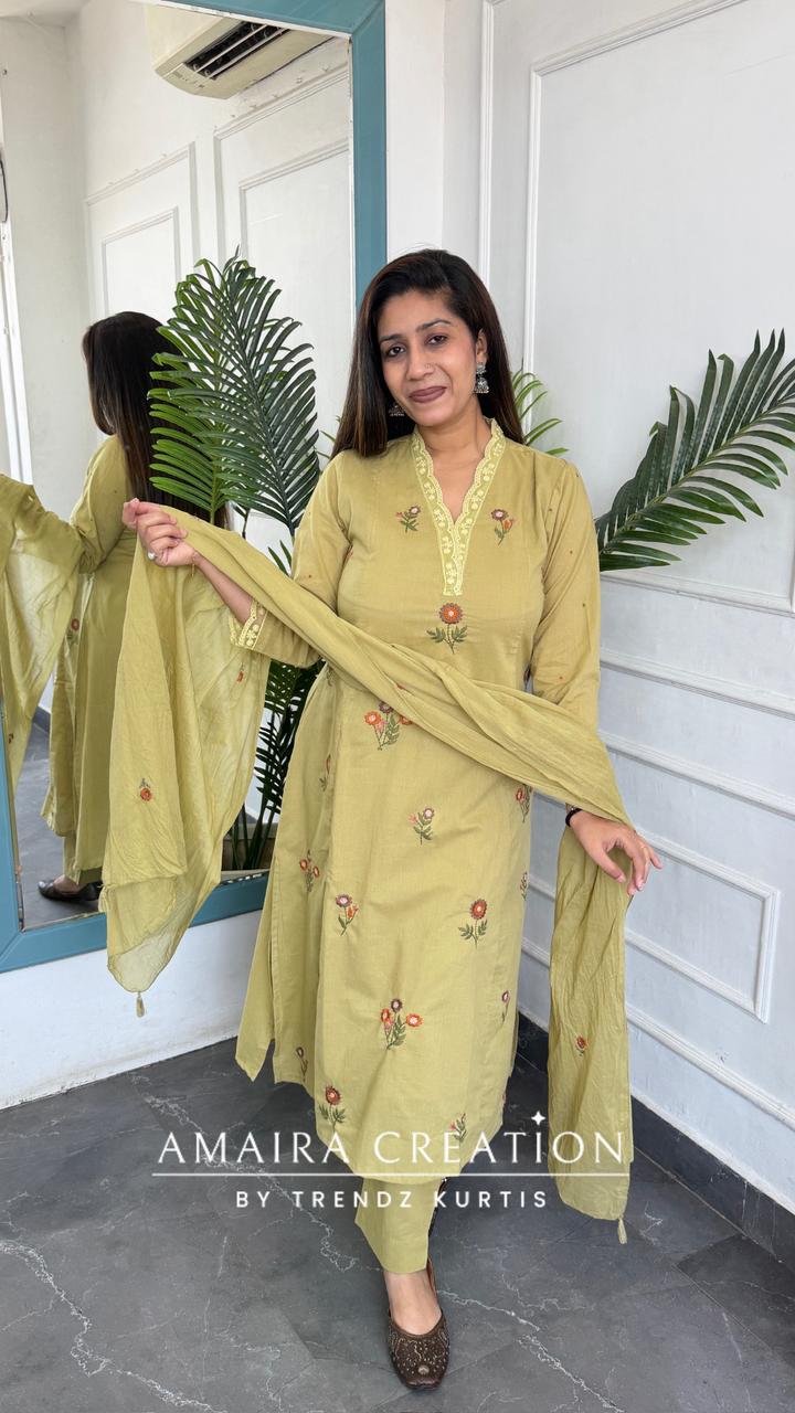 Indira (Pista Green Colour)