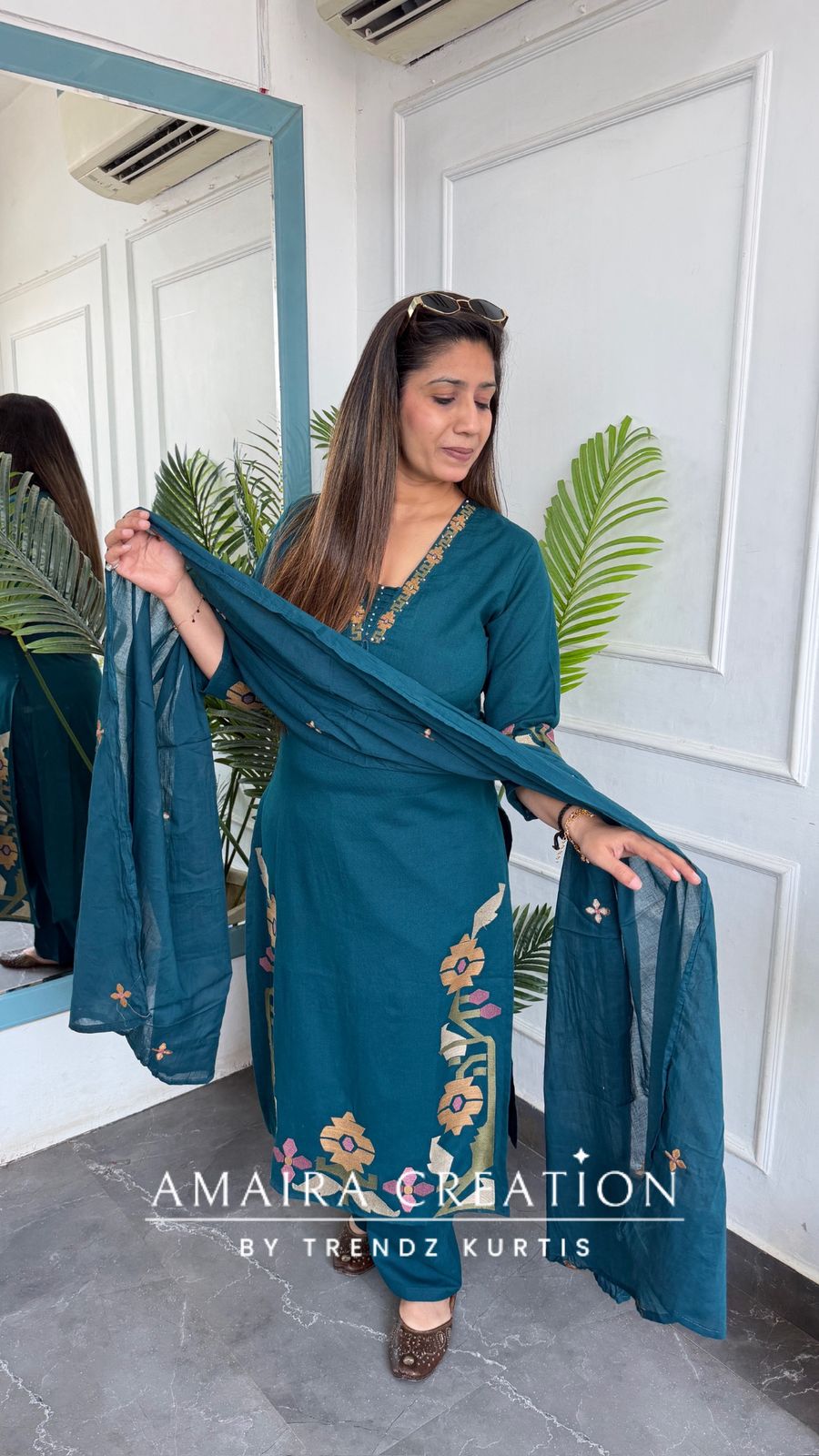 Ziana (Peacock Blue Colour)