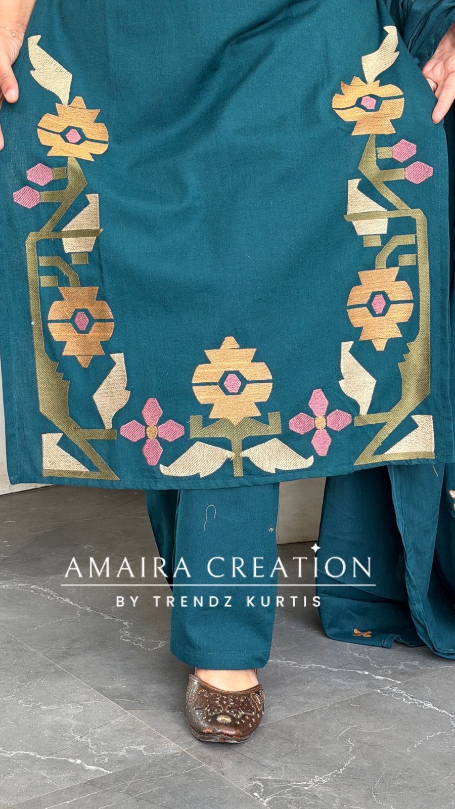 Ziana (Peacock Blue Colour)