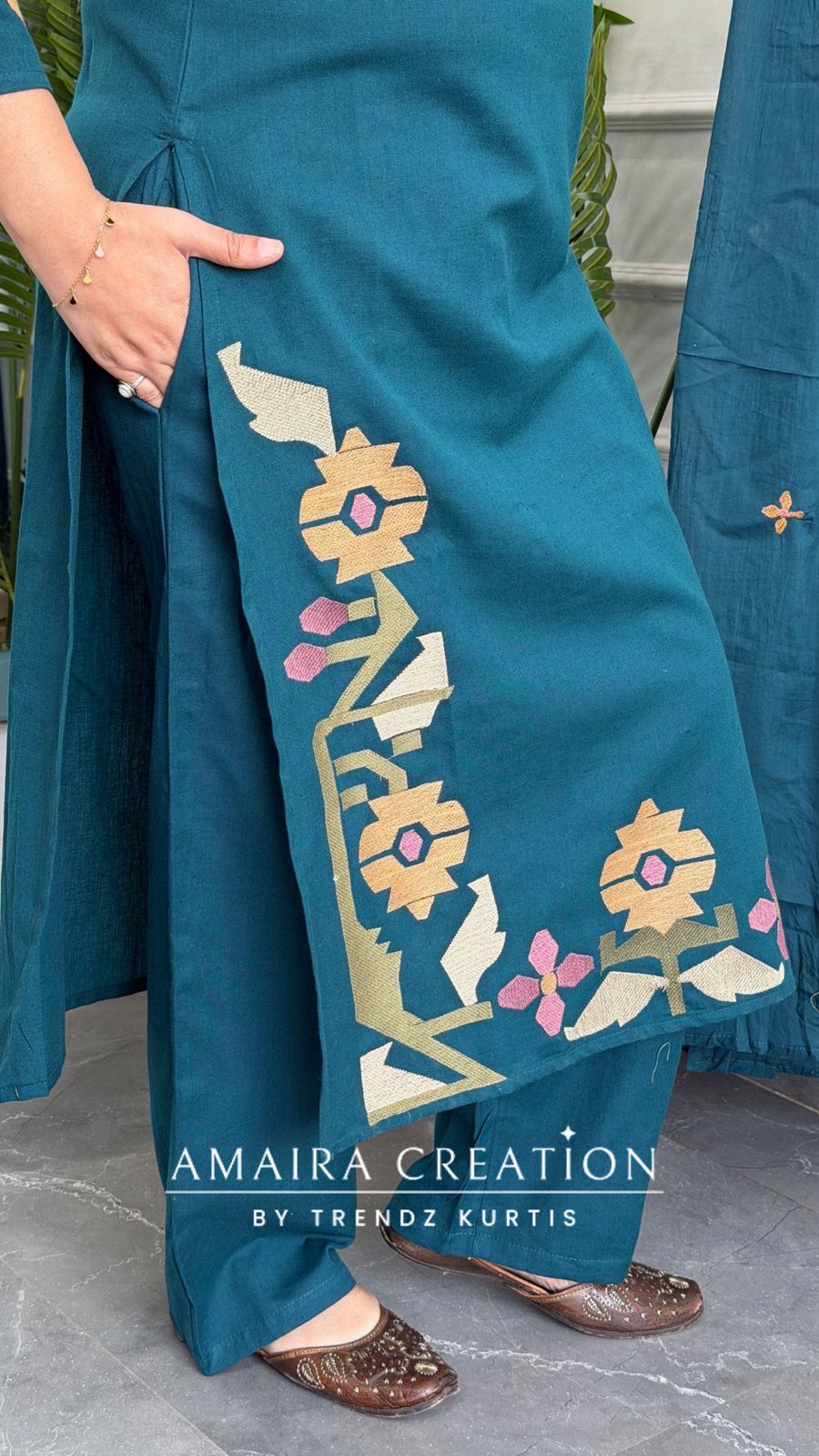 Ziana (Peacock Blue Colour)