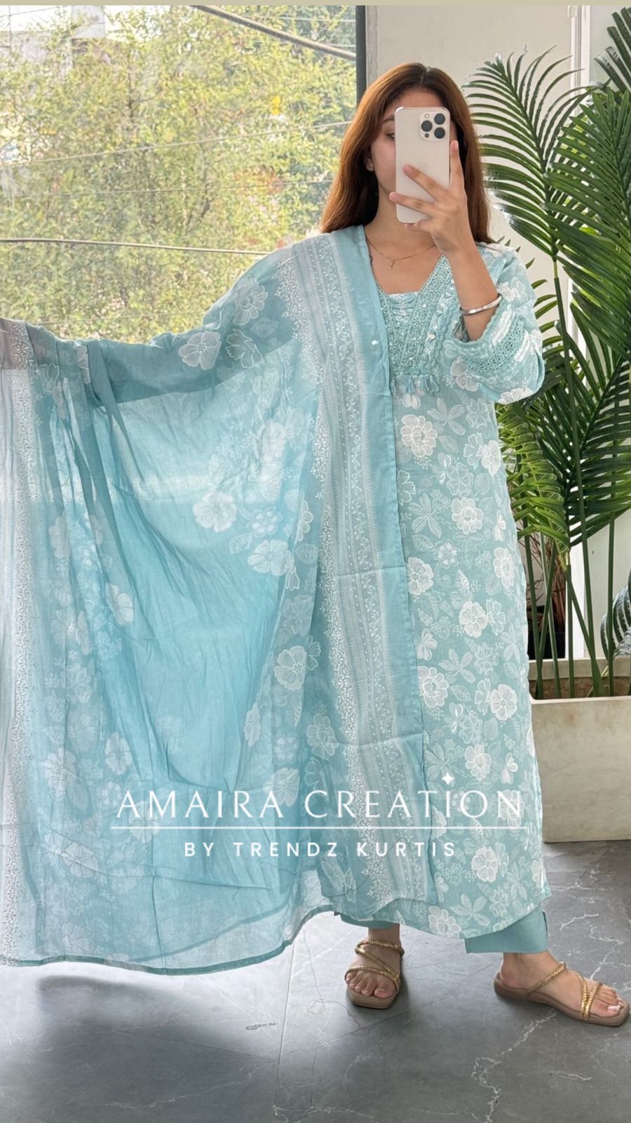 Nilofer (Sea Green colour)