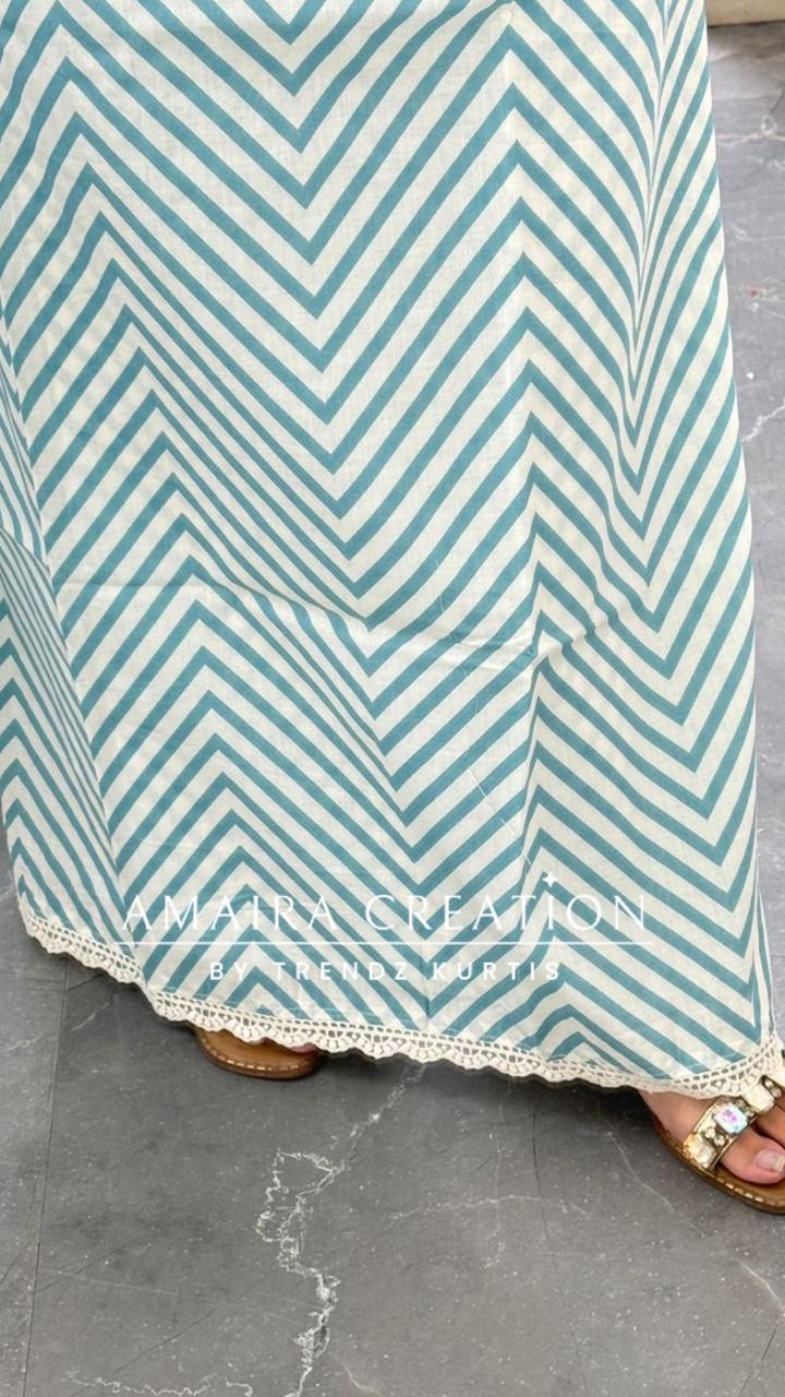 Premium Cotton Blue Colour Unstitched Suit