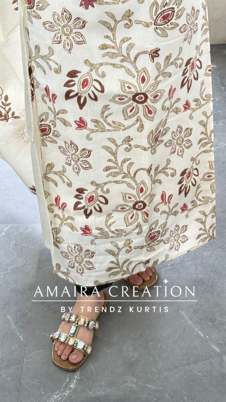 Premium Cotton Cream Onion Embroidery Detailing Unstitched Suit