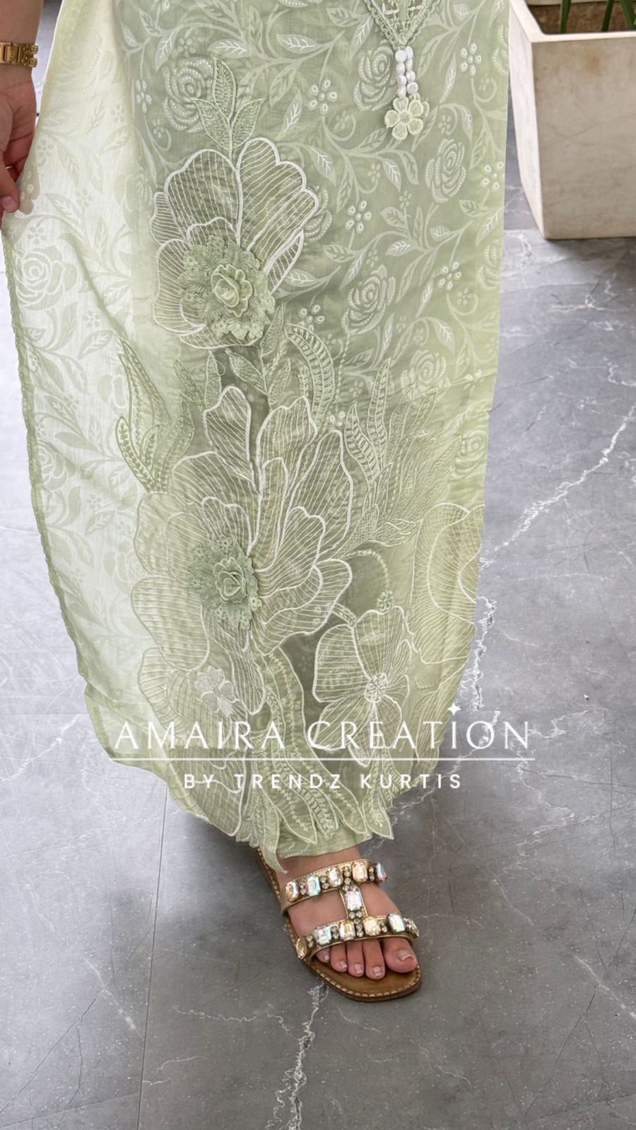 Premium Cotton Organza Fabric Sea Green Color Unstitched Suit