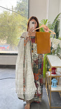 Premium Cotton Mustard Multi Colour Rajasthani Print Gotta Patti Work Unstitched Suit