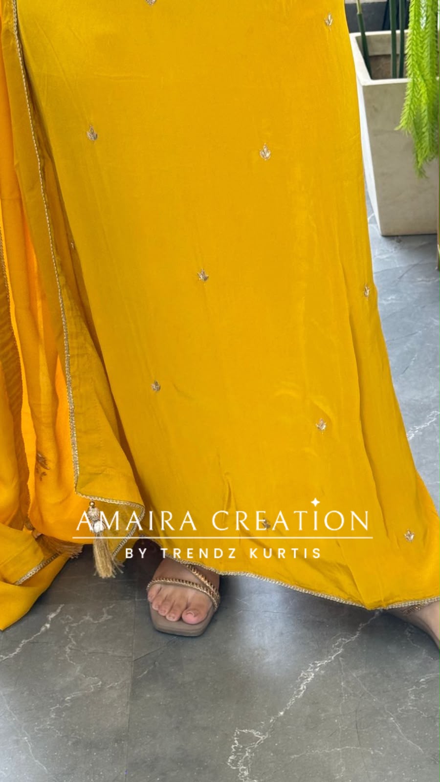 Premium Crepe Mustard Colour Unstitched Suit With Beautiful Chiffon Dupatta