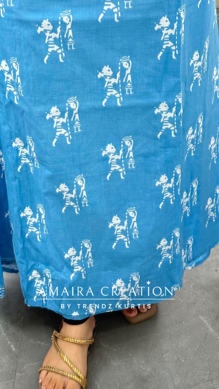 Premium Cotton Powder Blue Colour Unstitched Suit