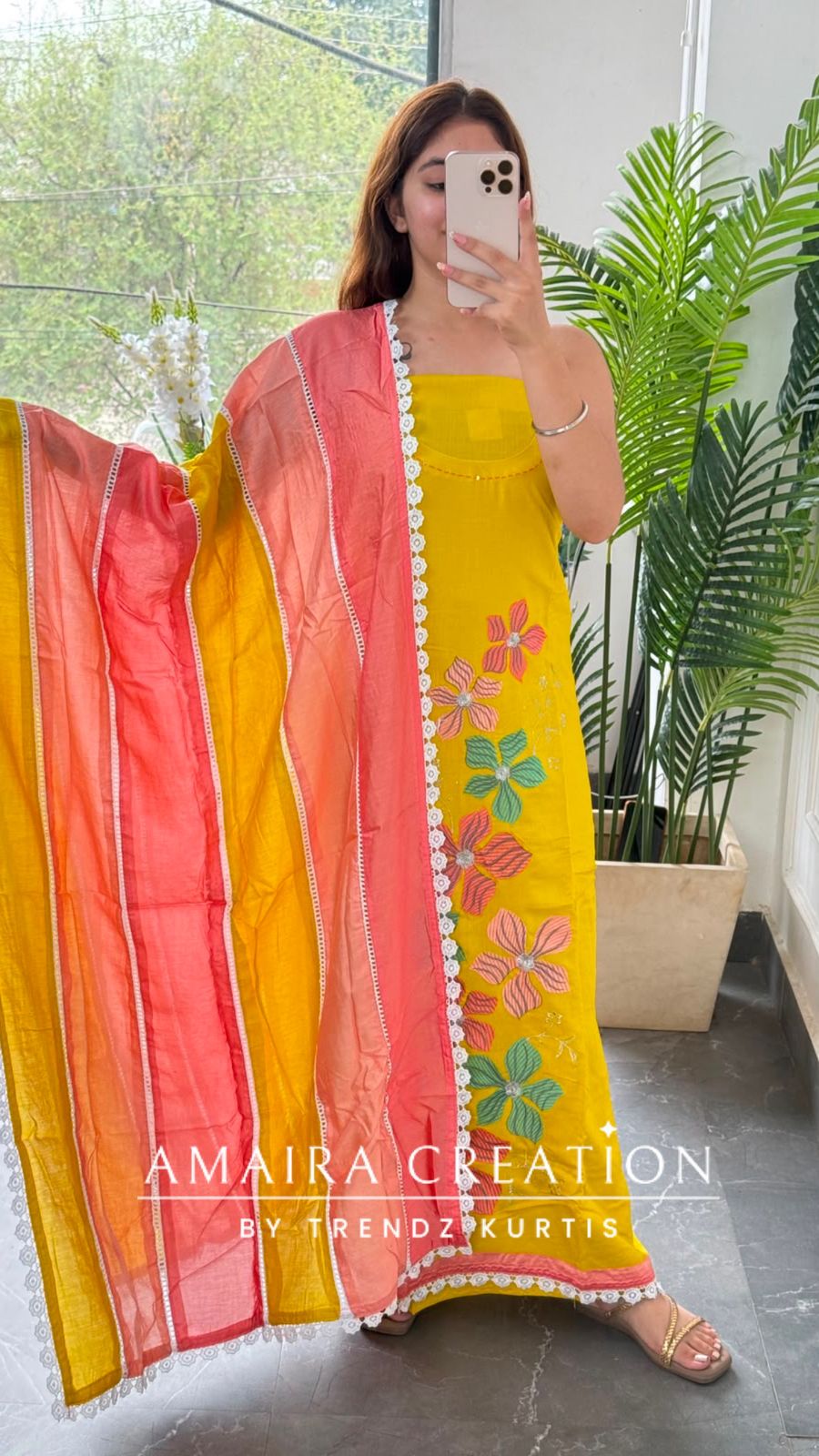 Premium Reyon Mustard Colour Multi Thread Embroidery Unstitched Suit With Beautiful Dupatta
