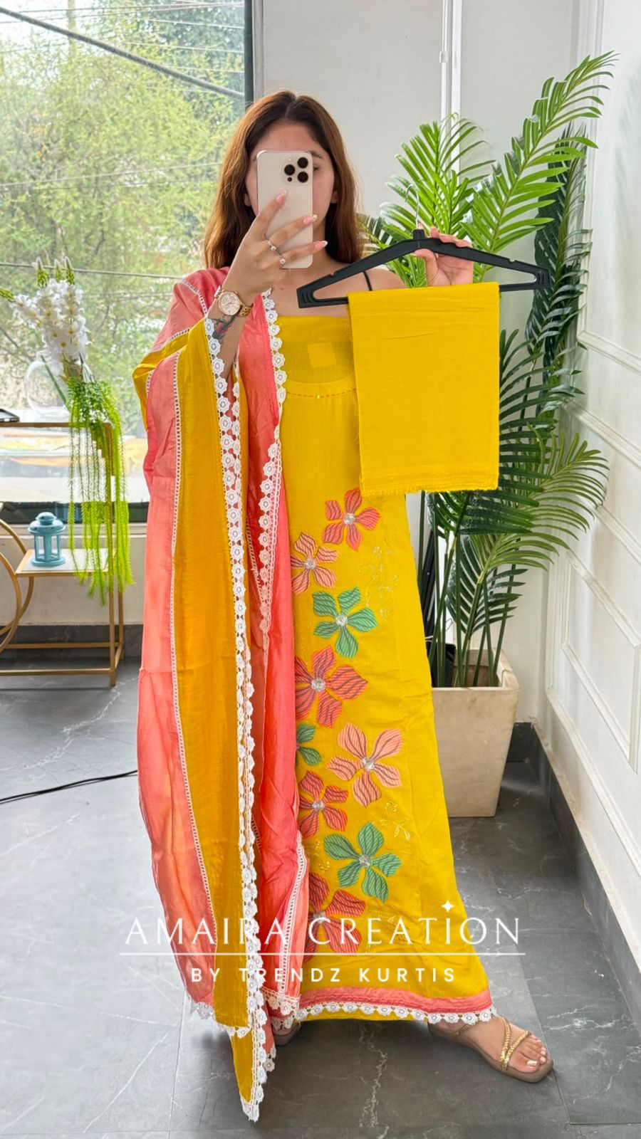 Premium Reyon Mustard Colour Multi Thread Embroidery Unstitched Suit With Beautiful Dupatta